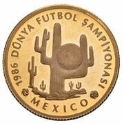 100 000 Lira World Cup, Turkey, 1986 reverse image