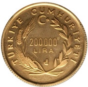 200 000 Lira Architect Sinan obverse image