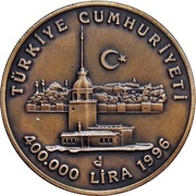400 000 Lira Habitat II obverse image