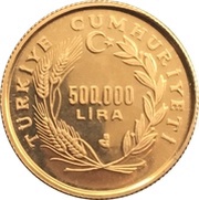 500 000 Lira Turkish jews peace obverse image