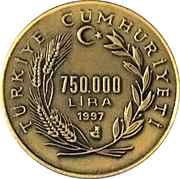 750 000 Lira 11th World Forestry Congress obverse image