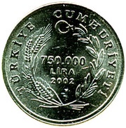 750 000 Lira FAO obverse image
