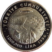 1 000 000 Lira Mediterranean Monk Seal obverse image