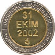 1 000 000 Lira Istanbul Mint reverse image