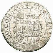 15 Kreuzers - Charles II of Liechtenstein-Kastelkorn, Bohemia, 1664 reverse image