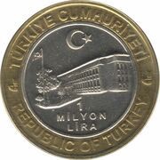 1 000 000 Lira Istanbul Mint obverse image