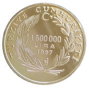 1 500 000 Lira 1st World Air Games obverse image