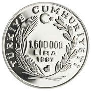 1 500 000 Lira Barbaros Hayreddin obverse image