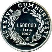 1 500 000 Lira Myra'li Aziz Noel Baba and Euro obverse image
