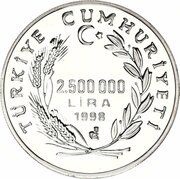 2 500 000 Lira Treaty of Lausanne obverse image