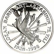 2 500 000 Lira Treaty of Lausanne, Turkey, 1998 reverse image