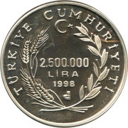 2 500 000 Lira obverse image