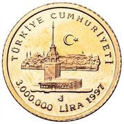 3 000 000 Lira Maiden's Tower obverse image