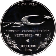 3 000 000 Lira Republic and Youth obverse image
