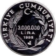 3 000 000 Lira Dolmabahce Palace obverse image