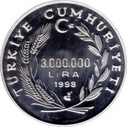 3 000 000 Lira Olympics obverse image