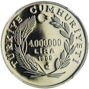 4 000 000 Lira Fethiye obverse image