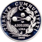 4 000 000 Lira Solar Eclipse Spectators obverse image