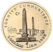 5 000 000 Lira Obelisk of Theodosius obverse image