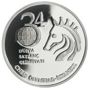 7 500 000 Lira 34th Chess Olympiad, Turkey, 2000 reverse image