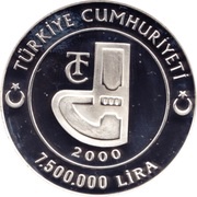 7 500 000 Lira Hacivat and Karagöz obverse image