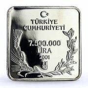 7 500 000 Lira White-headed duck obverse image