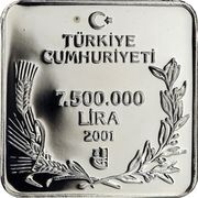 7 500 000 Lira Eastern imperial eagle obverse image