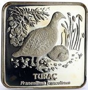 7 500 000 Lira Black francolin reverse image