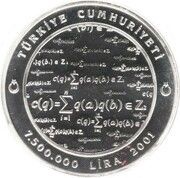 7 500 000 Lira Cahit Arf obverse image