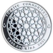 7 500 000 Lira Mimar Sinan obverse image