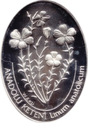 7 500 000 Lira Linum anatolicum, Turkey, 2002 reverse image