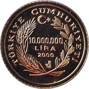 10 000 000 Lira Turkey in Europe obverse image
