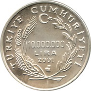 10 000 000 Lira 2000 Olympics obverse image