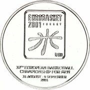 10 000 000 Lira EuroBasket 2001, Turkey, 2001 reverse image
