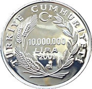 10 000 000 Lira World Cup obverse image
