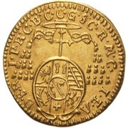 ¼ Ducat - Wolfgang von Schrattenbach, Bohemia, 1728-1730 reverse image