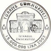 15 000 000 Lira Istanbul University obverse image
