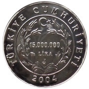 15 000 000 Lira Ismet Inönü obverse image