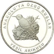 1 Kuruş Blue-Cheeked Bee-Eater, Turkey, 2018 reverse image
