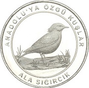 1 Kuruş Rosy Starling, Turkey, 2018 reverse image