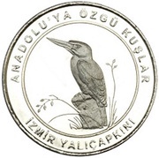 1 Kuruş White-Throated Kingfisher, Turkey, 2018 reverse image