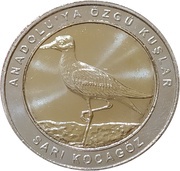 1 Kuruş Eurasian Stone-Curlew reverse image