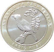 1 Kuruş Song thrush reverse image