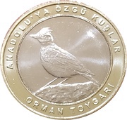 1 Kuruş Woodlark reverse image