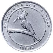 1 Kuruş Eurasian hoopoe reverse image