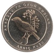 1 Kuruş Song thrush reverse image