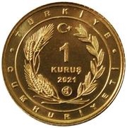 1 Kuruş Cream-Colored Courser obverse image