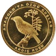 1 Kuruş Song Thrush, Turkey, 2021 reverse image