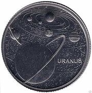 1 Kuruş Uranus, Turkey, 2022 reverse image