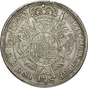 1 Thaler - Charles III Joseph of Lorraine, Bohemia, 1709-1710 reverse image